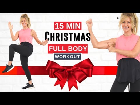15 Minute FULL BODY Christmas Workout For Women Over 50 | 2021!