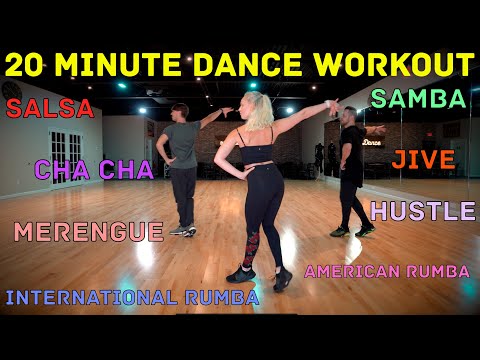 20 Minute Beginner Dance Workout – Hustle, Salsa, Merengue, Cha Cha, Rumba and Jive | Follow Along